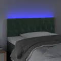 Tête de lit à LED Vert foncé 90x7x78/88 cm Velours