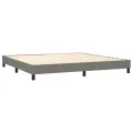 cadre de lit avec matelas Gris foncé 200x200cm Tissu
