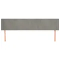 Tête de lit avec oreilles Gris clair 163x16x78/88 cm Velours