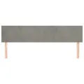 Têtes de lit 2 pcs Gris clair 80x5x78/88 cm Velours