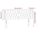 Tête de lit à LED Taupe 147x16x78/88 cm Tissu