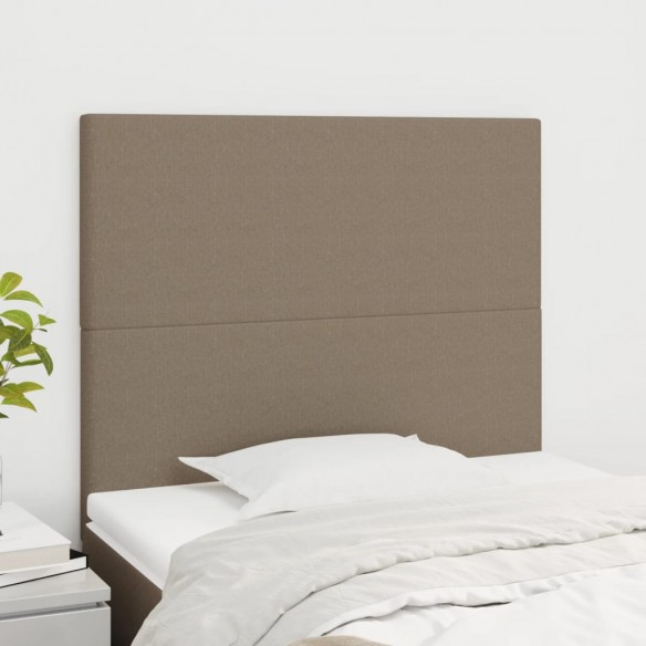 Têtes de lit 2 pcs Taupe 80x5x78/88 cm Tissu