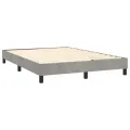 cadre de lit avec matelas LED Gris clair 140x200 cm