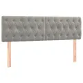 cadre de lit avec matelas LED Gris clair 140x190 cm