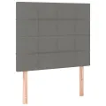cadre de lit et matelas et LED Gris foncé 100x200 cm