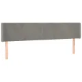 Tête de lit à LED Gris clair 163x16x78/88 cm Velours