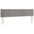 cadre de lit et matelas Gris clair 160x200cm Velours