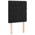 cadre de lit matelas et LED Noir 80x200 cm Velours