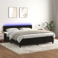 cadre de lit avec matelas et LED Noir 160x200 cm