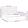 cadre de lit matelas et LED Rose 200x200 cm Velours