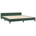 Cadre de lit avec tête de lit Vert foncé 160x200 cm Velours