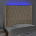 Tête de lit à LED Crème 103x16x118/128 cm Tissu