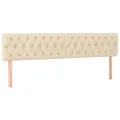 cadre de lit et matelas et LED Crème 200x200cm Tissu