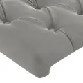 Tête de lit à LED Gris clair 144x7x118/128 cm Velours