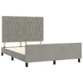 Cadre de lit avec tête de lit Gris clair 140x200 cm