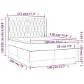 cadre de lit avec matelas Rose 140x190 cm Velours
