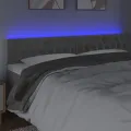 Tête de lit à LED Gris clair 180x7x78/88 cm Velours