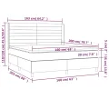 cadre de lit matelas et LED Noir 160x200 cm Tissu