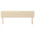 Têtes de lit 2 pcs Crème 100x7x78/88 cm Tissu