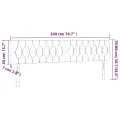 Têtes de lit 2 pcs Crème 100x7x78/88 cm Tissu