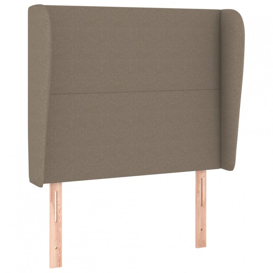 Tête de lit avec oreilles Taupe 83x23x118/128 cm Tissu