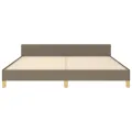 Cadre de lit avec tête de lit Taupe 160x200 cm Tissu