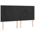 cadre de lit et matelas Noir 160x200 cm Velours