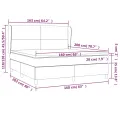 cadre de lit et matelas Noir 160x200 cm Velours
