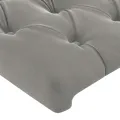 Tête de lit à LED Gris clair 163x16x78/88 cm Velours