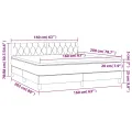 cadre de lit avec matelas LED Gris clair 160x200 cm