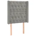cadre de lit matelas LED Gris clair 80x200cm Velours