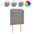 Tête de lit à LED Gris clair 83x16x118/128 cm Velours