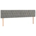 cadre de lit et matelas Gris clair 180x200cm Velours