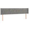 Tête de lit à LED Gris clair 183x16x78/88 cm Velours