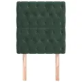Têtes de lit 2 pcs Vert foncé 80x7x78/88 cm Velours