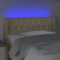 Tête de lit à LED Crème 103x16x78/88 cm Tissu