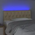 Tête de lit à LED Crème 100x7x78/88 cm Tissu