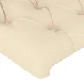 Tête de lit à LED Crème 203x16x78/88 cm Tissu