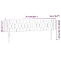 Tête de lit à LED Crème 203x16x78/88 cm Tissu