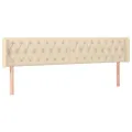 Tête de lit avec oreilles Crème 203x16x78/88 cm Tissu