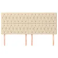 Têtes de lit 4 pcs Crème 100x7x78/88 cm Tissu