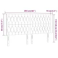 Tête de lit à LED Crème 203x16x118/128 cm Tissu