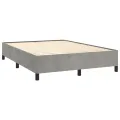cadre de lit et matelas Gris clair 140x200cm Velours