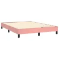 cadre de lit avec matelas Rose 140x200 cm Velours
