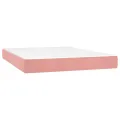 cadre de lit avec matelas Rose 140x200 cm Velours