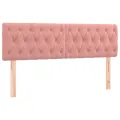 cadre de lit avec matelas Rose 140x200 cm Velours