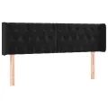 Tête de lit à LED Noir 163x16x78/88 cm Velours