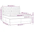 cadre de lit matelas et LED Noir 160x200 cm Velours