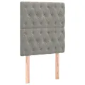 cadre de lit et matelas et LED Gris clair 90x200 cm