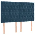 cadre de lit et matelas Bleu foncé 160x200cm Velours